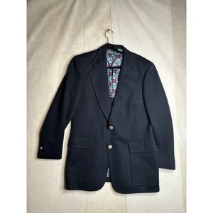 Vtg Hart Schaffner Marx Jack Nicklaus Muirfield Cloth Navy Blazer Sport Coat